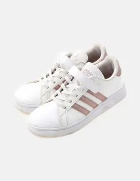 Adidas Deportiva blanca detalle rosa metalizado