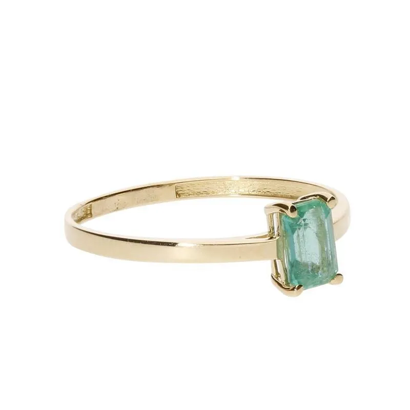 ANILLO "CALI" ORO 18K Y ESMERALDA