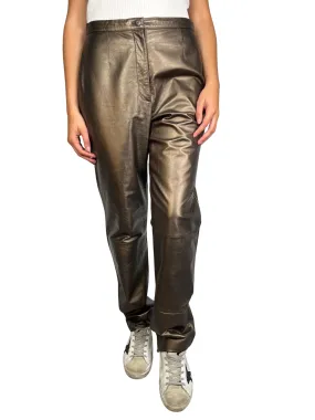 APOSTROPHE Pantalón Bronce Cuero