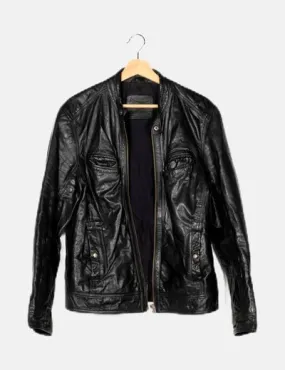 Asos Cazadora biker cuero negro