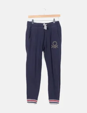 Benetton Pantalón azul chándal