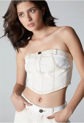 Blusa crop  para mujer  con detalle cont