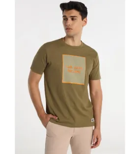 Camiseta Manga Corta Grafica Pecho verde