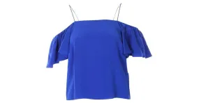 FENDI Top con hombros descubiertos Azul 