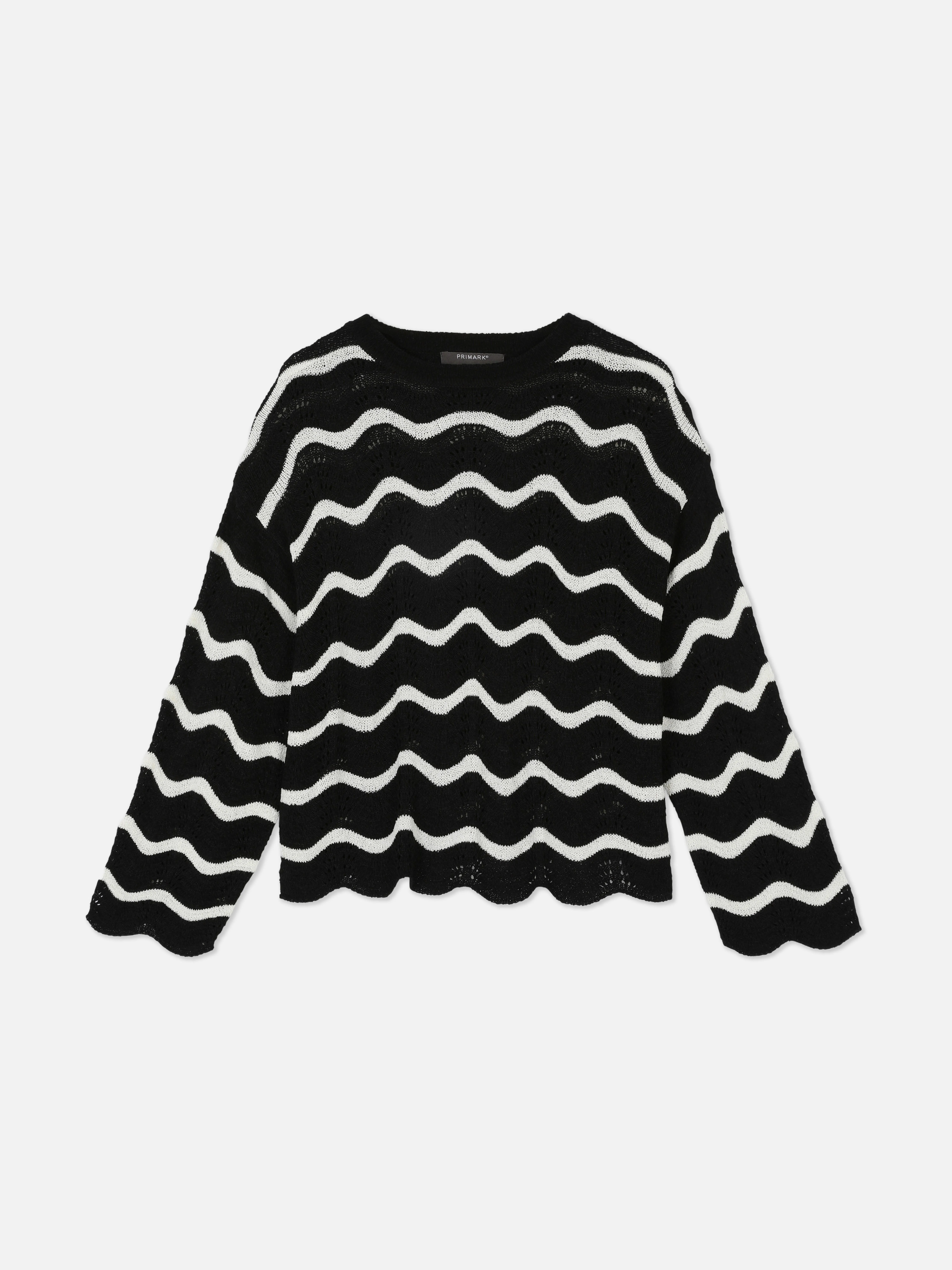 Jersey de manga larga festoneado