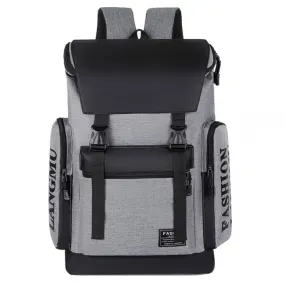 Leisure Double Buckle Bag Travel Backpacks For Men Waterproof Outdoor Computer Daypack Nylon School Backpack