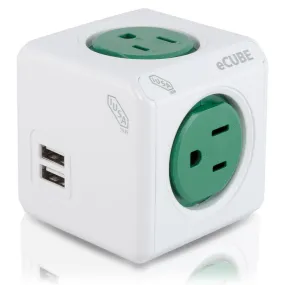 Multicontacto eCUBE con 2 puertos USB