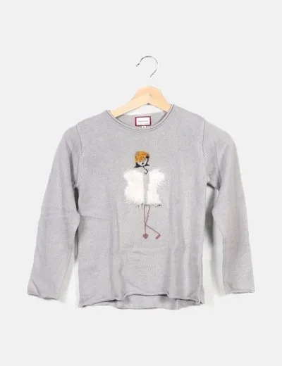 Neck & Neck Jersey gris punto