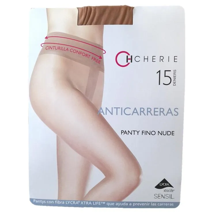 PANTY FINO ANTICARRERAS 15 DEN. Sin demarcación