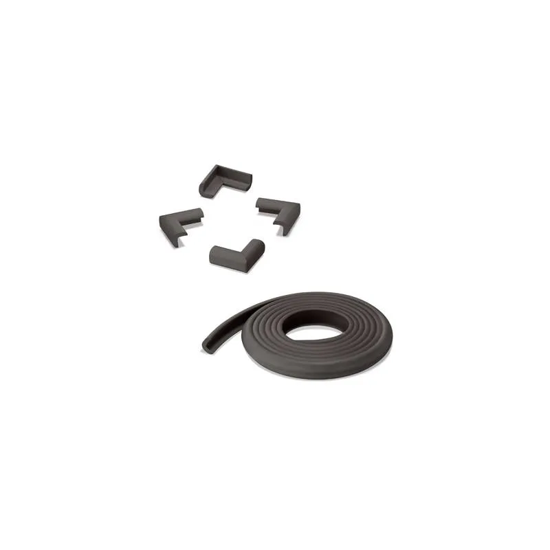 Protector de cantos adhesivo acolchado - marron (rollo 2m) + 4 esquineras