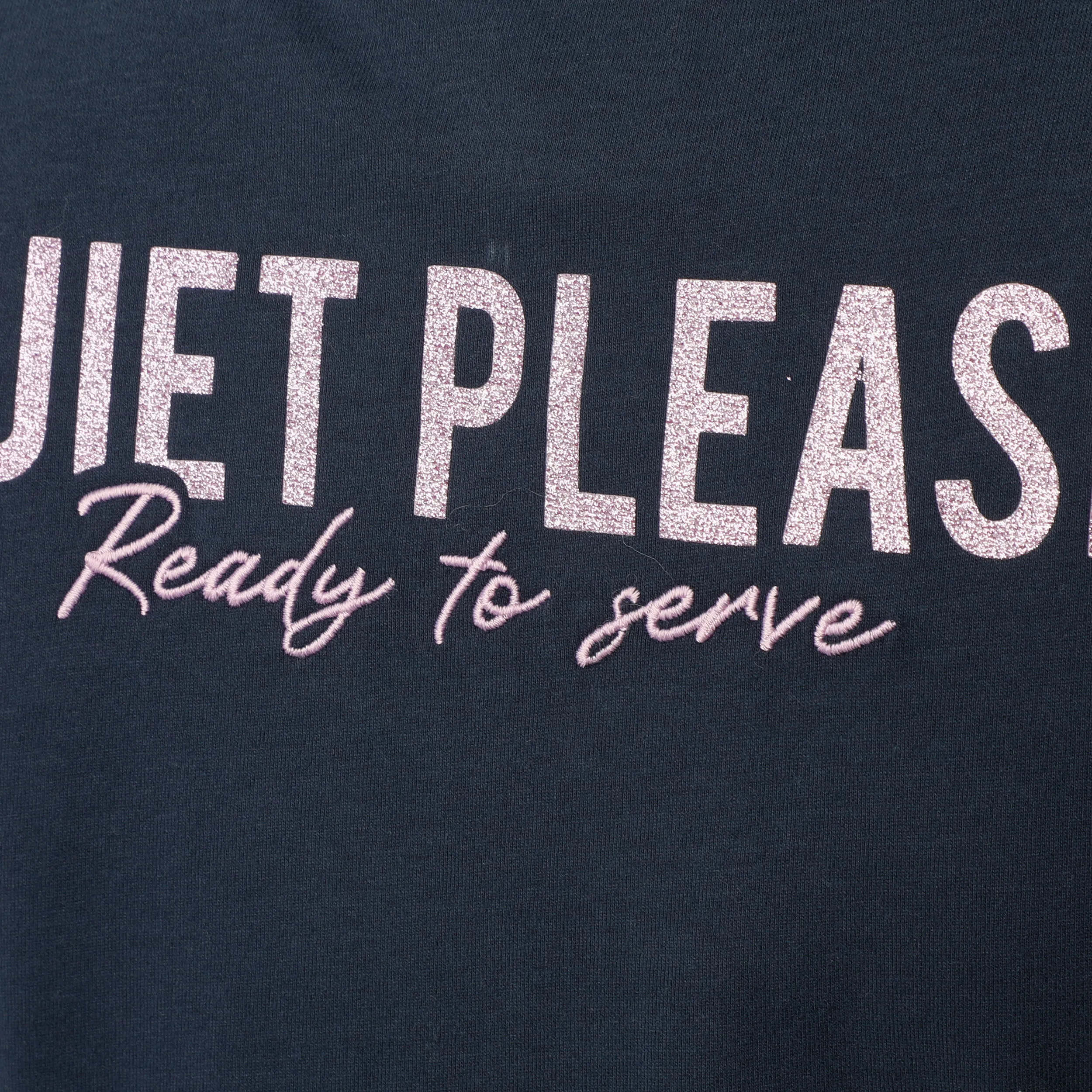 Ready To Serve Glitter Camiseta De Manga Corta Mujeres