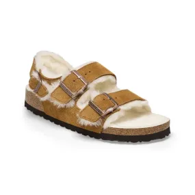 Sandalias Planas Birkenstock Arizona Shearlg Mujer Cuero