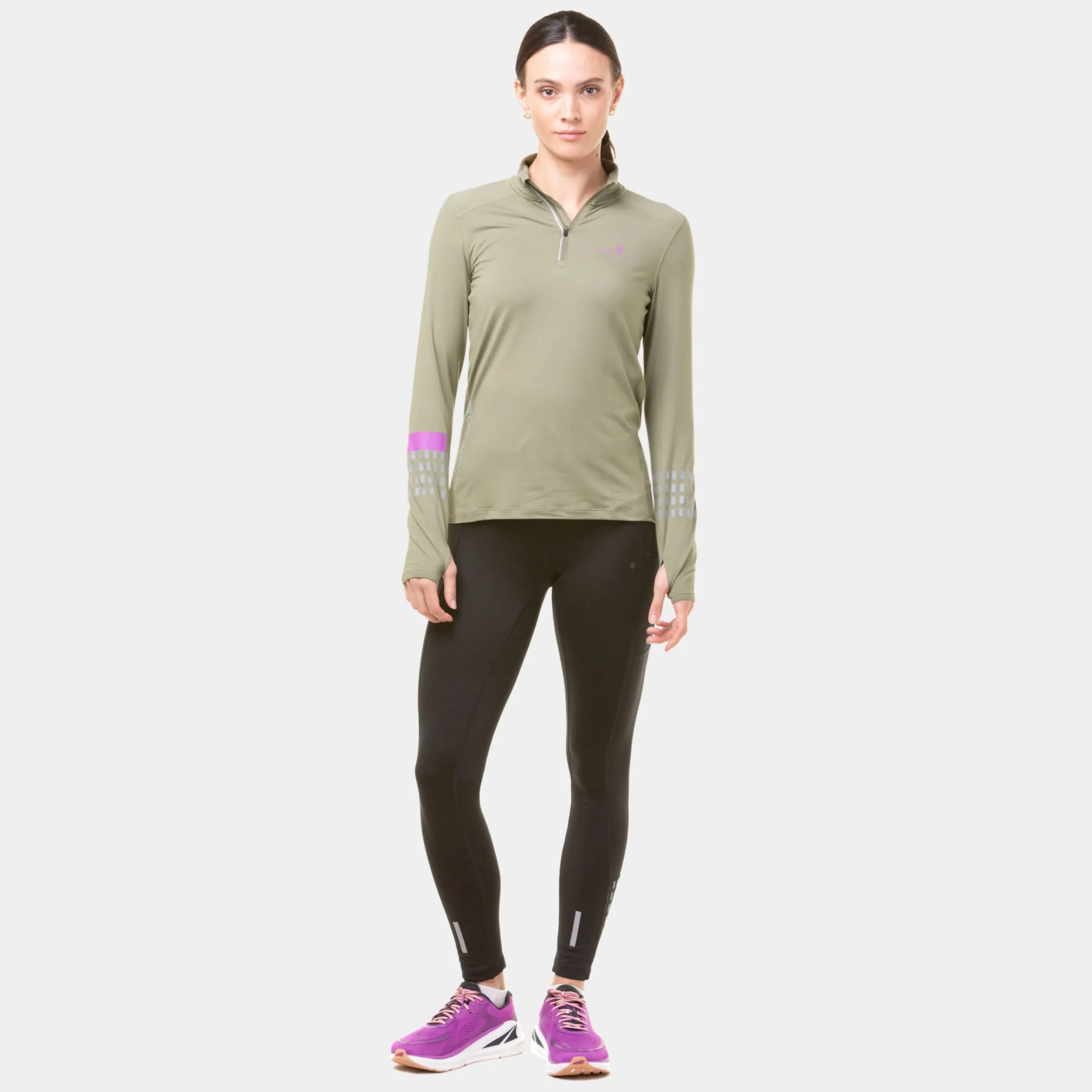 Tech Afterhours 1/2 Zip Camiseta De Running Mujeres