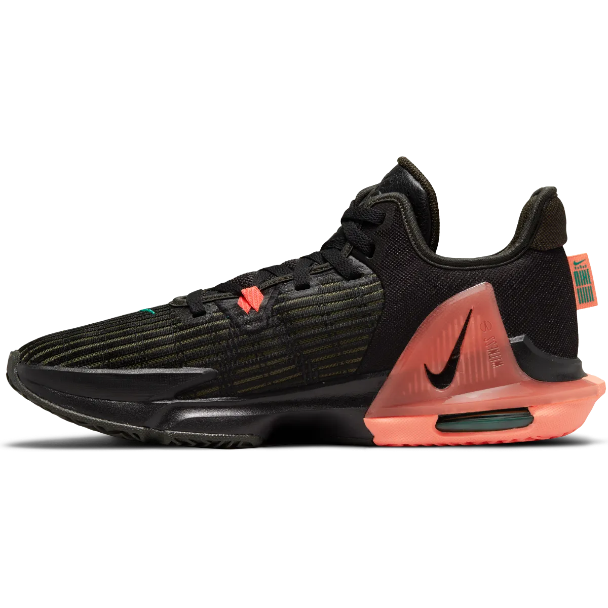 Zapatillas Básquetbol Hombre Nike Lebron Witness VI Negra/Coral