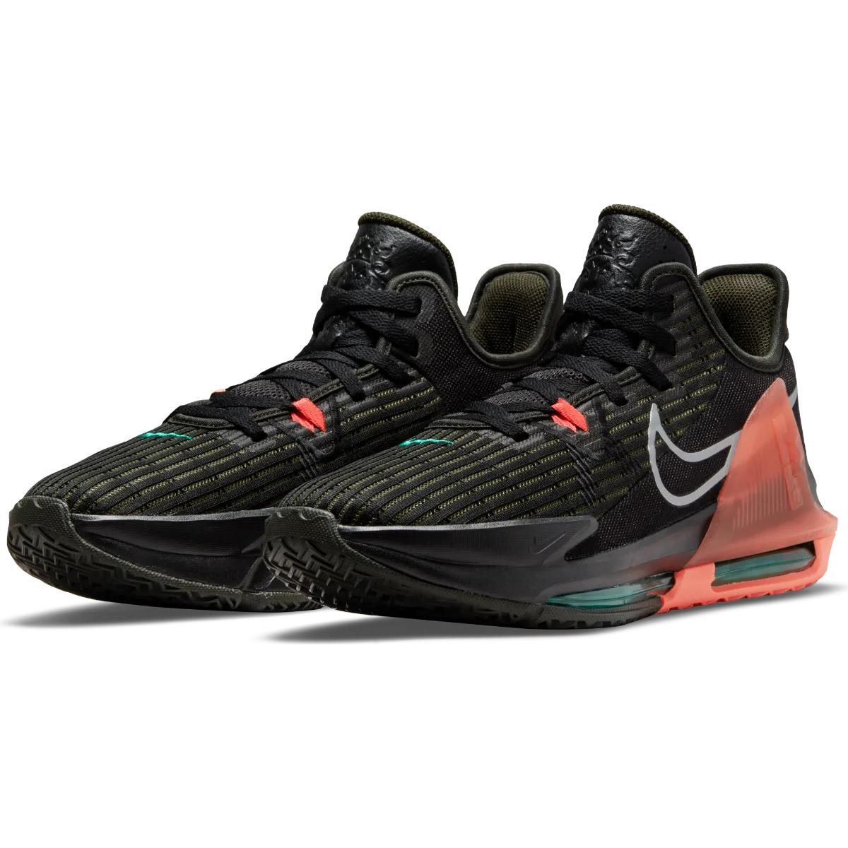 Zapatillas Básquetbol Hombre Nike Lebron Witness VI Negra/Coral