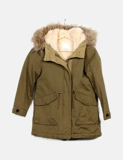 Zara Parka kaki combinada
